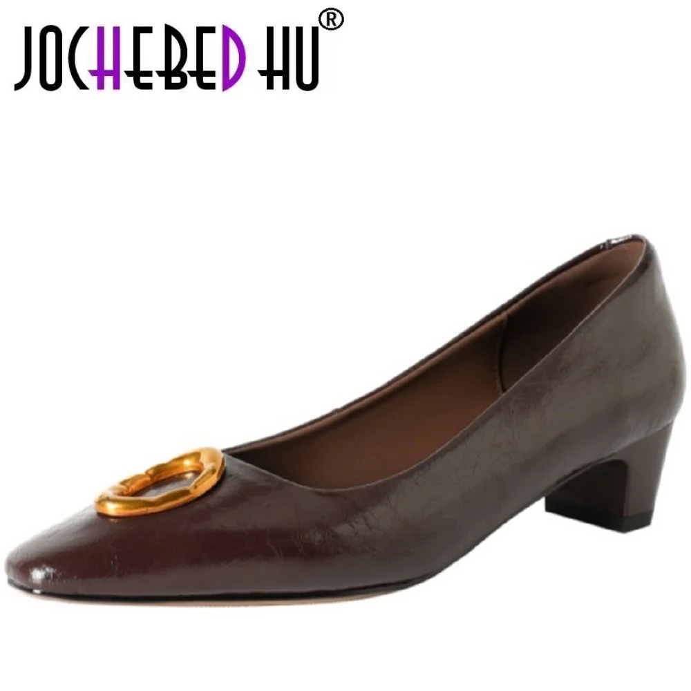【JOCHEBED HU】Женские туфли на массивном каблуке из натуральной кожи ручной работы в стиле ретро, новые, элегантные, универсальные, профессиональные, для повседневной носки, размеры 34-40
【JOCHEBED HU】Женские туфли на массивном каблуке из натуральной кожи ручной работы в стиле ретро, новые, элегантные, универсальные, профессиональные, для повседневной носки, размеры 34-40