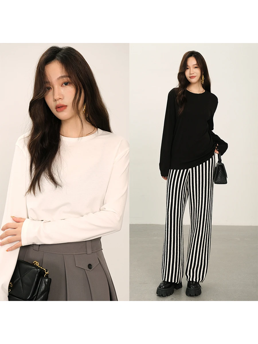 Женская хлопковая футболка FreMoi Long Sve, базовая внутренняя одежда, универсальная, прямого кроя, удобная, из смеси хлопка, повседневная, Busin
Женская хлопковая футболка FreMoi Long Sve, базовая внутренняя одежда, универсальная, прямого кроя, удобная, из смеси хлопка, повседневная, Busin