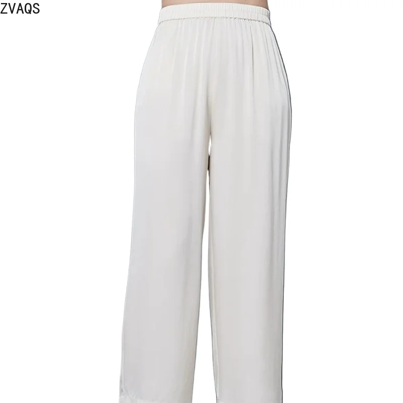 ZVAQS 100% Mulberry Silk Woman Pants 2026 Silk Cropped Wide Leg Trousers High Waist Loose Plus Size Summer Wear for Women Штаны
ZVAQS 100% Mulberry Silk Woman Pants 2026 Silk Cropped Wide Leg Trousers High Waist Loose Plus Size Summer Wear for Women Штаны