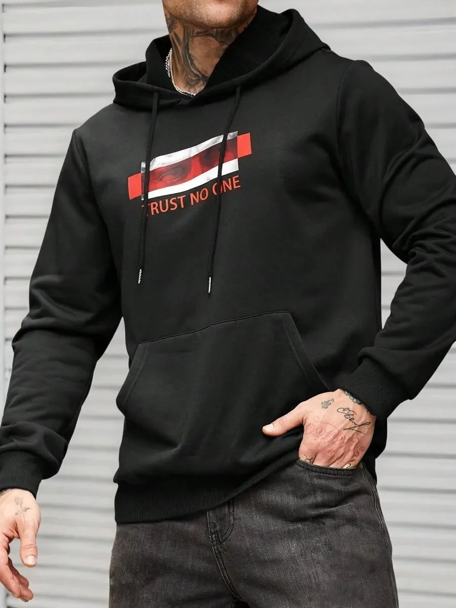 Trendy Pure Cotton Hoodie with Eye - Catching "TRUST NO ONE" and Eye Artwork Ideal for Standing Out in The Crowd and Expressing
Trendy Pure Cotton Hoodie with Eye - Catching "TRUST NO ONE" and Eye Artwork Ideal for Standing Out in The Crowd and Expressing