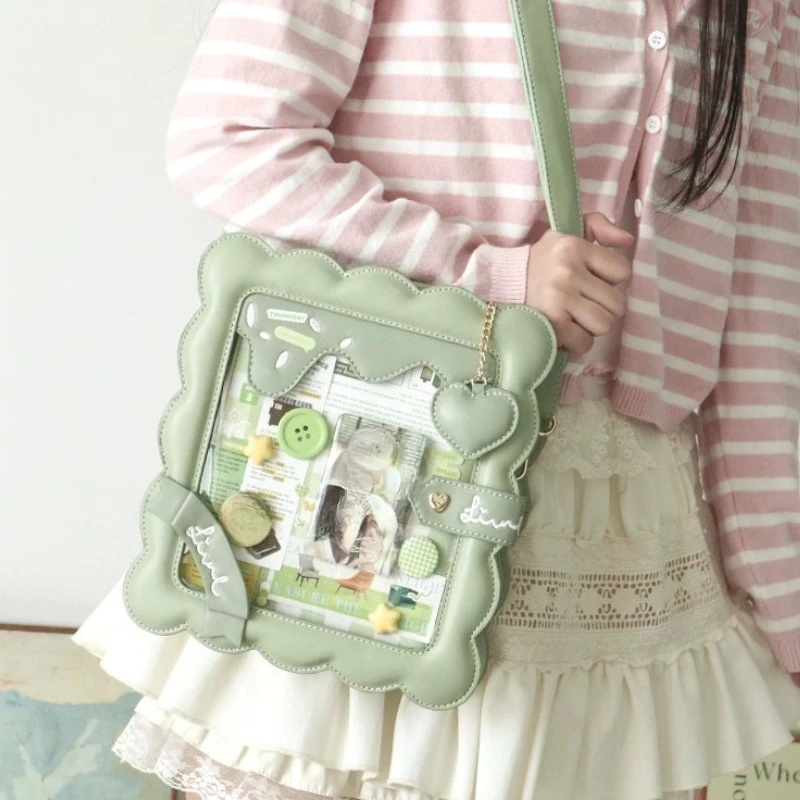 Small Capacity Ita Backpack & Crossbody Bag, Kawaii Daily Anime Bag for Girls, Badge Display Convertible Purse Сумка Женская Y2K
Small Capacity Ita Backpack & Crossbody Bag, Kawaii Daily Anime Bag for Girls, Badge Display Convertible Purse Сумка Женская Y2K