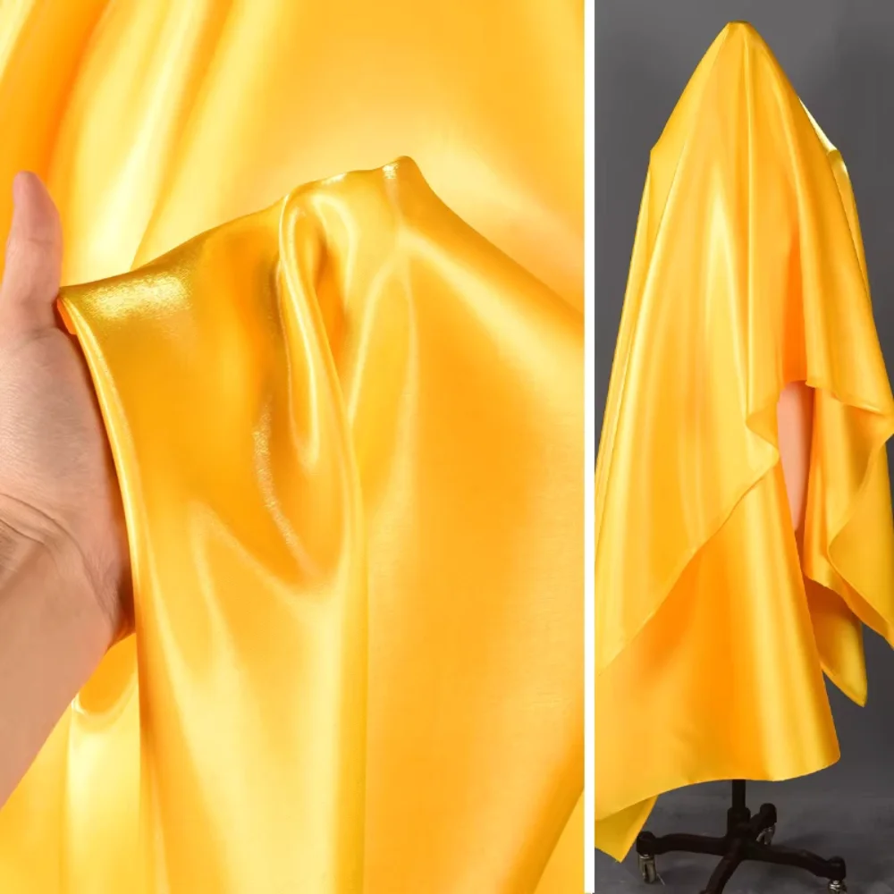 Water Gloss Satin Fabric Bright Yellow Golden Smooth Elastic Free Dress Half Skirt Fabric for Clothes Material Cloth Diy Sewing
Water Gloss Satin Fabric Bright Yellow Golden Smooth Elastic Free Dress Half Skirt Fabric for Clothes Material Cloth Diy Sewing