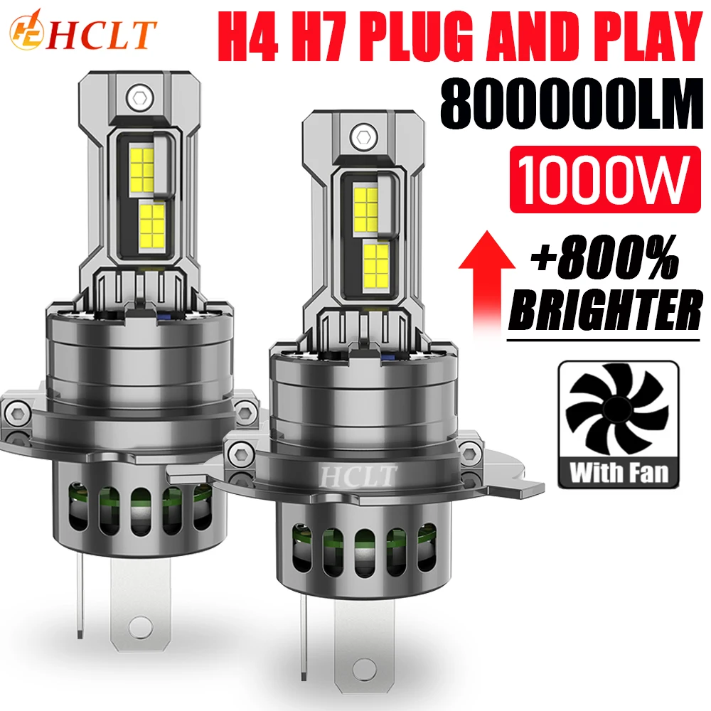 Светодиодная лампа H4 LED для фар, сверхъяркая, H7 Canbus, 9003 HB2, для автомобилей и мотоциклов, 6000K, противотуманные фары, Plug and Play, 12В
Светодиодная лампа H4 LED для фар, сверхъяркая, H7 Canbus, 9003 HB2, для автомобилей и мотоциклов, 6000K, противотуманные фары, Plug and Play, 12В