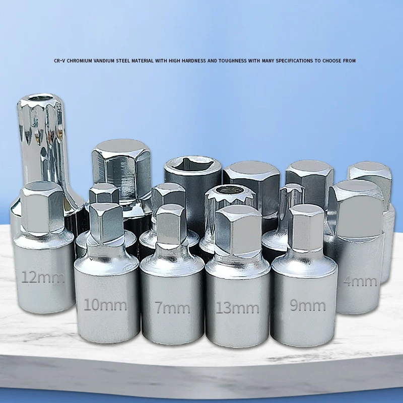 3/8 four-corner, hexagon socket, square head oil pan screw kit, transmission sleeve wrench, square hole for draining engine oil.
3/8 four-corner, hexagon socket, square head oil pan screw kit, transmission sleeve wrench, square hole for draining engine oil.