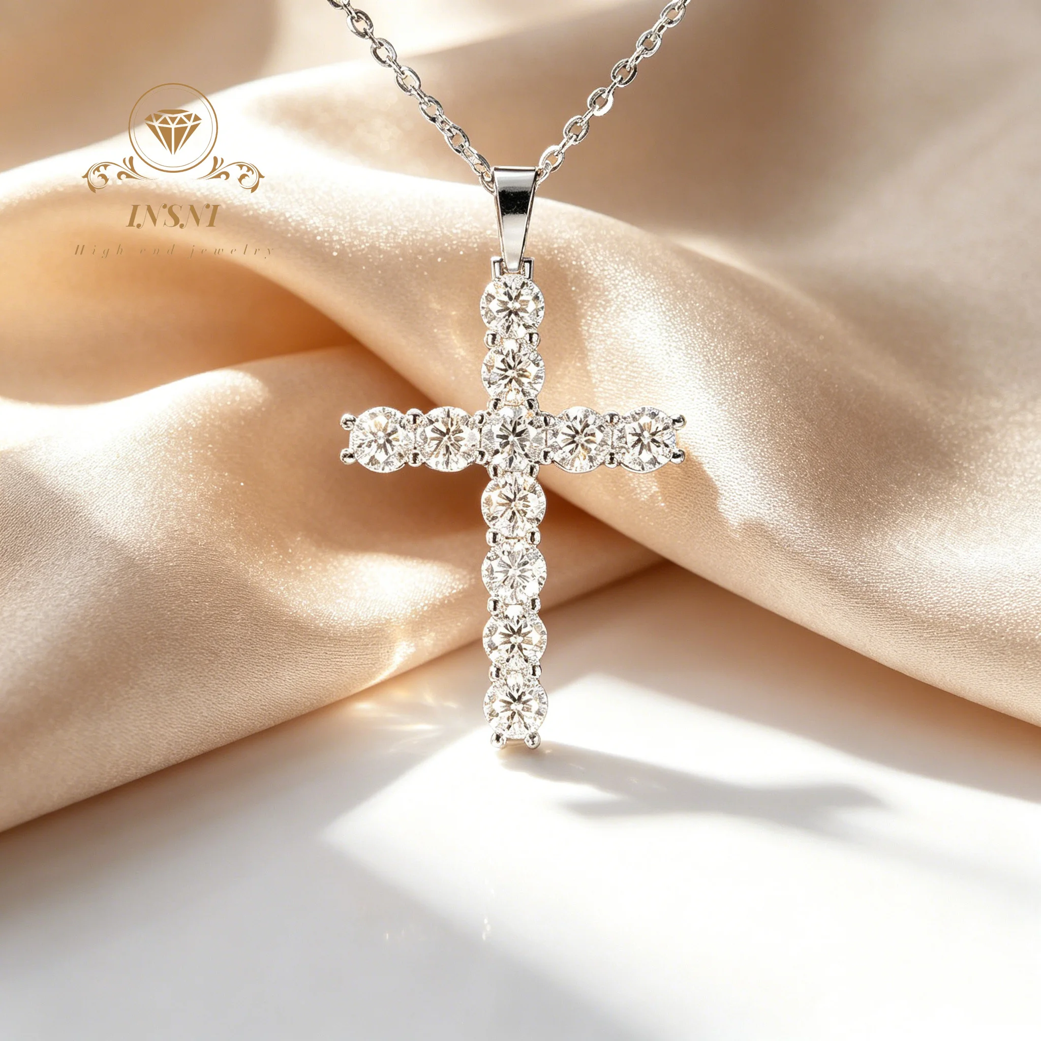 Moissanite 925 Sterling Silver Cross Necklace Pendant Women's Jewelry Collarbone Chain Simple and Versatile Affordable Jewelry
Moissanite 925 Sterling Silver Cross Necklace Pendant Women's Jewelry Collarbone Chain Simple and Versatile Affordable Jewelry