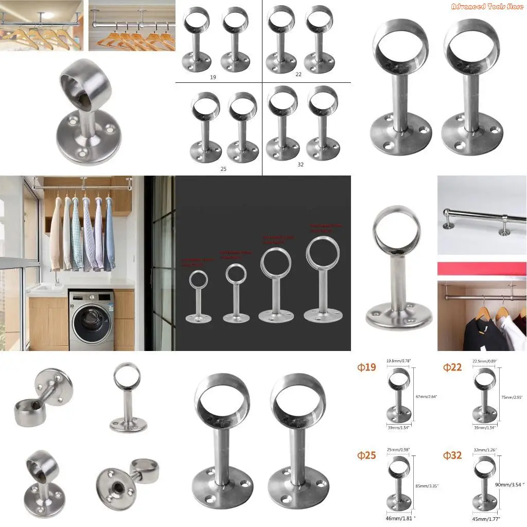 2Pcs Stainless-Steel Ceiling Mount Bracket Closet End Flange Supports W91B
2Pcs Stainless-Steel Ceiling Mount Bracket Closet End Flange Supports W91B