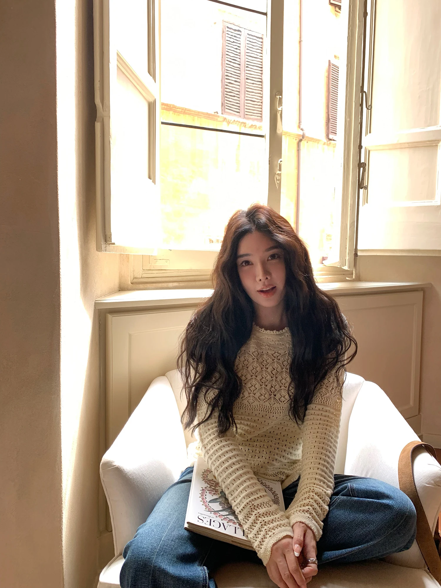 Handmade Hollow out Long Sve round Ne Sweater Lazy Sle Versatile Knitted irt Garden of Angels Pure Cotton Commute Sle
Handmade Hollow out Long Sve round Ne Sweater Lazy Sle Versatile Knitted irt Garden of Angels Pure Cotton Commute Sle