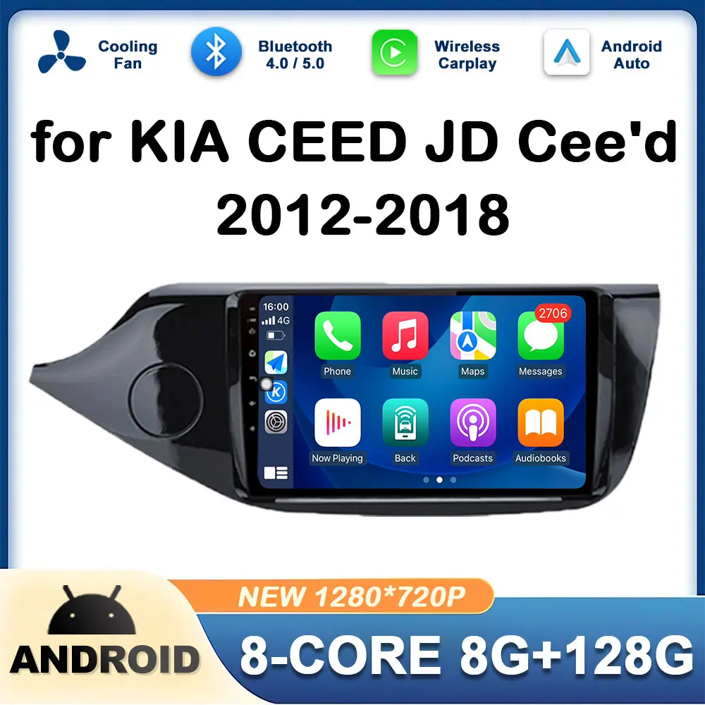 for KIA CEED JD Cee'd 2012 2013- 2018 Car Radio Audio Player Accessories 2.5D Touch Screen DSP Stereo Wireless Carplay Head Unit
for KIA CEED JD Cee'd 2012 2013- 2018 Car Radio Audio Player Accessories 2.5D Touch Screen DSP Stereo Wireless Carplay Head Unit