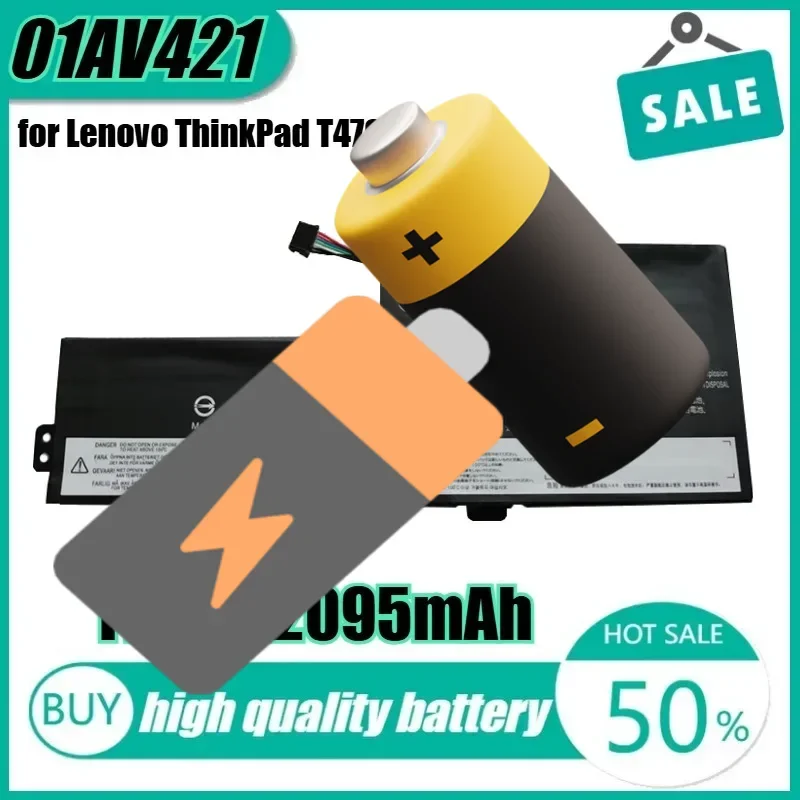 11.46V 24Wh 2095mAh 01AV421 Laptop Battery for Lenovo ThinkPad T470 T480 01AV419 01AV489
11.46V 24Wh 2095mAh 01AV421 Laptop Battery for Lenovo ThinkPad T470 T480 01AV419 01AV489