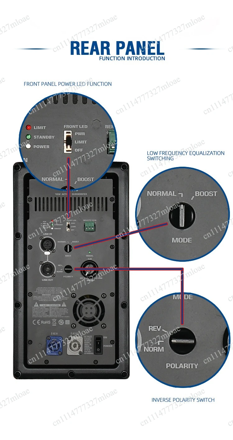 15 inches Class D Active Speaker Power Amplifier 1000W for Subwoofer kw181A
15 inches Class D Active Speaker Power Amplifier 1000W for Subwoofer kw181A