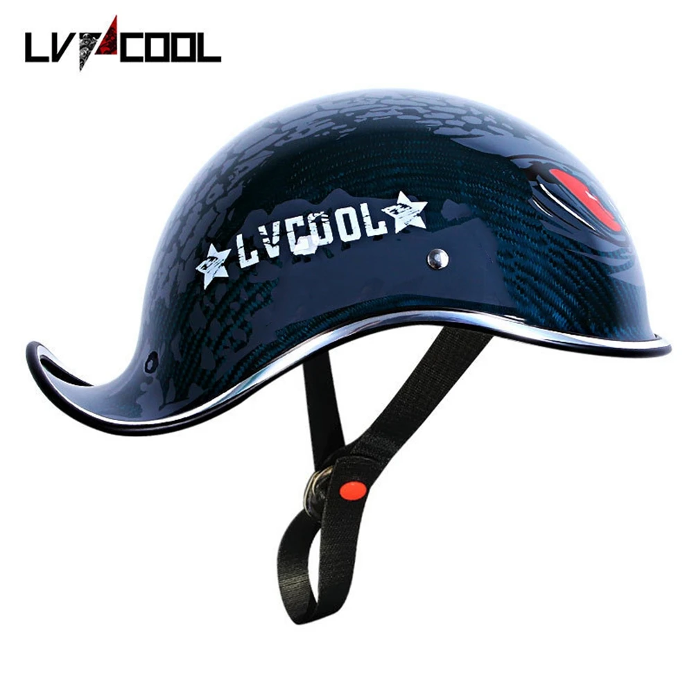 LVCOOL Real Carbon Fiber Baseball Cap Helmet Motorcycle Vintage Retro Helmets for Cruiser Chopper Women Men D Type-L
LVCOOL Real Carbon Fiber Baseball Cap Helmet Motorcycle Vintage Retro Helmets for Cruiser Chopper Women Men D Type-L