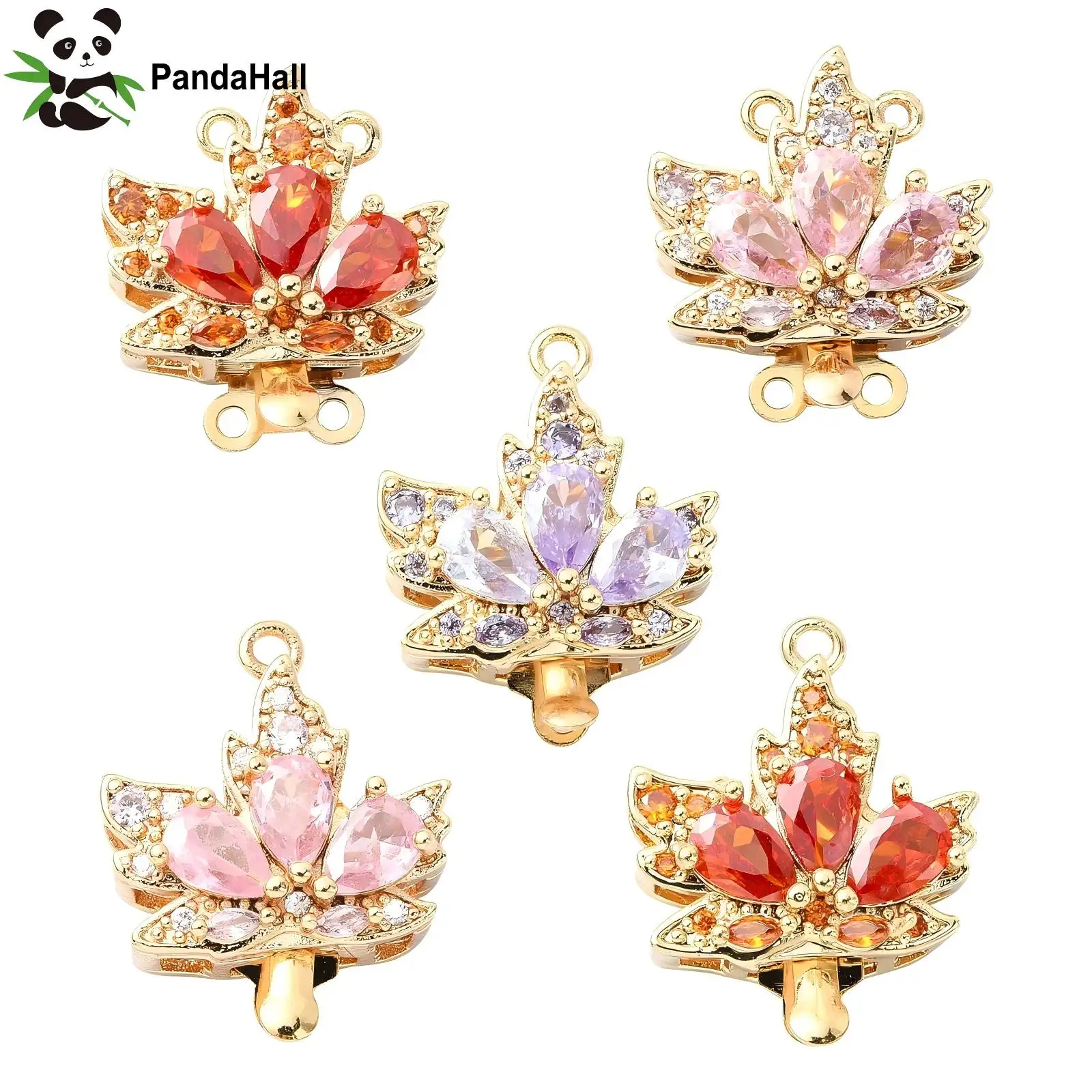 Pandahall 5Pcs Brass Box Clasps Multi-Strand Clasps Glass Maple Leaf Link Connector Charms for Jewelry Making
Pandahall 5Pcs Brass Box Clasps Multi-Strand Clasps Glass Maple Leaf Link Connector Charms for Jewelry Making