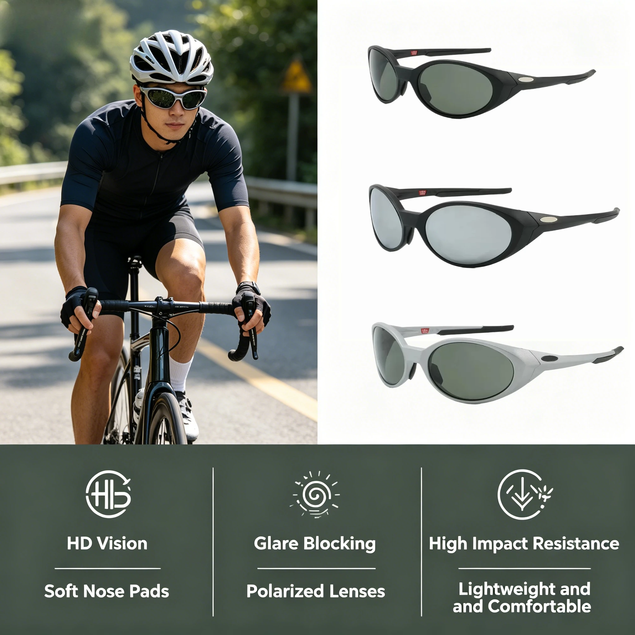 New Oval Outdoor Sports Pilot Sunglasses Fashion Y2K Men Driving Sports Sunshade Goggles Beach Cycling UV Protective Glasses
New Oval Outdoor Sports Pilot Sunglasses Fashion Y2K Men Driving Sports Sunshade Goggles Beach Cycling UV Protective Glasses