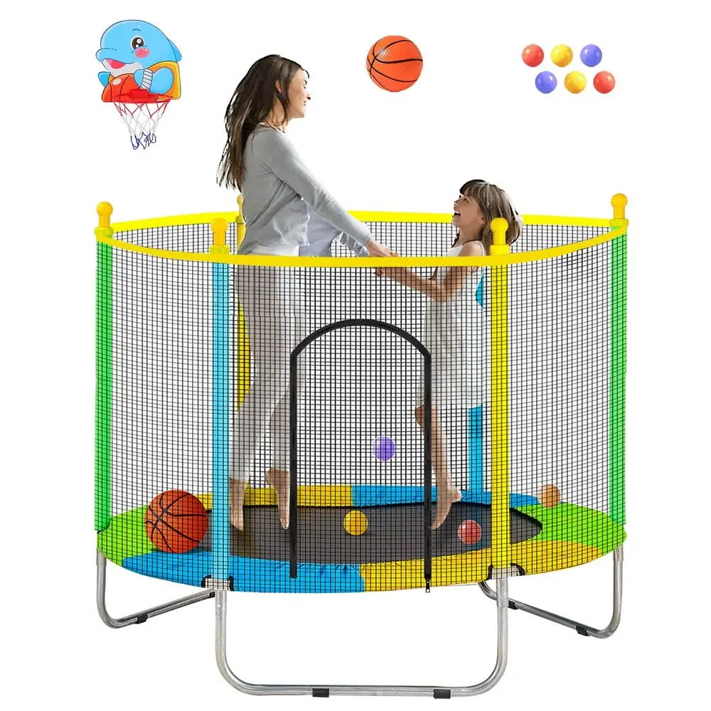55 Trampoline for Kids with Enclosure,Up to 440 Ibs Toddler Mini Trampoline with Net and Basketball Hoop,Indoor Outdoor Toddler
55 Trampoline for Kids with Enclosure,Up to 440 Ibs Toddler Mini Trampoline with Net and Basketball Hoop,Indoor Outdoor Toddler