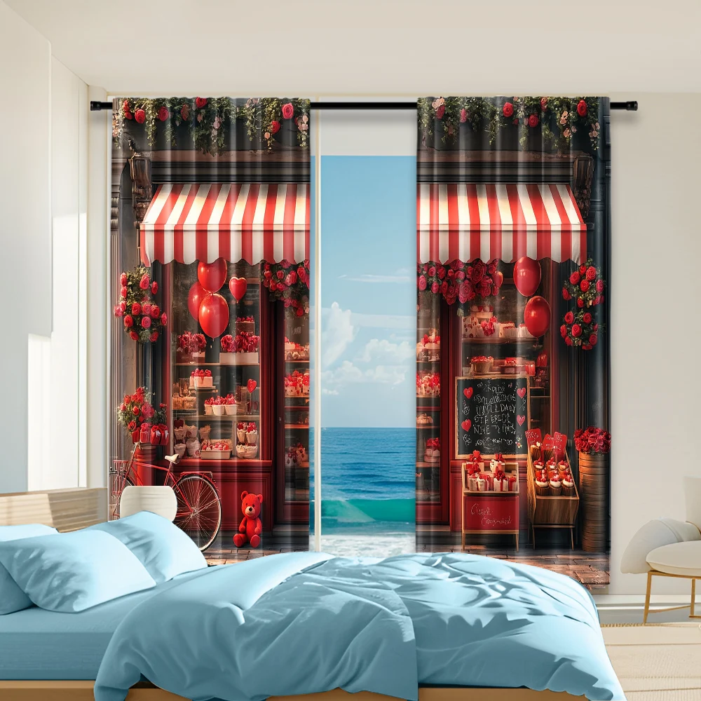 2 pcs, versatile polyester transparent curtains for home decoration Valentine'S Day for use in bedrooms and living rooms
2 pcs, versatile polyester transparent curtains for home decoration Valentine'S Day for use in bedrooms and living rooms