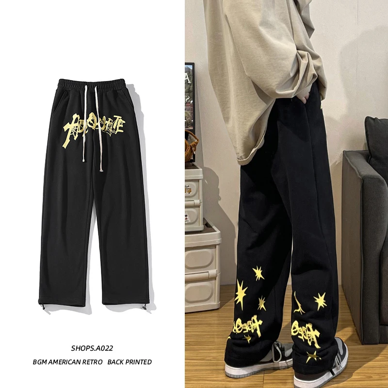 Y2k Streetwear Goth Pants For Men 2024 New Letter Print Pocket Straight Sweatpants Hip Hop Fashion Baggy Pantalones Hombre
Y2k Streetwear Goth Pants For Men 2024 New Letter Print Pocket Straight Sweatpants Hip Hop Fashion Baggy Pantalones Hombre