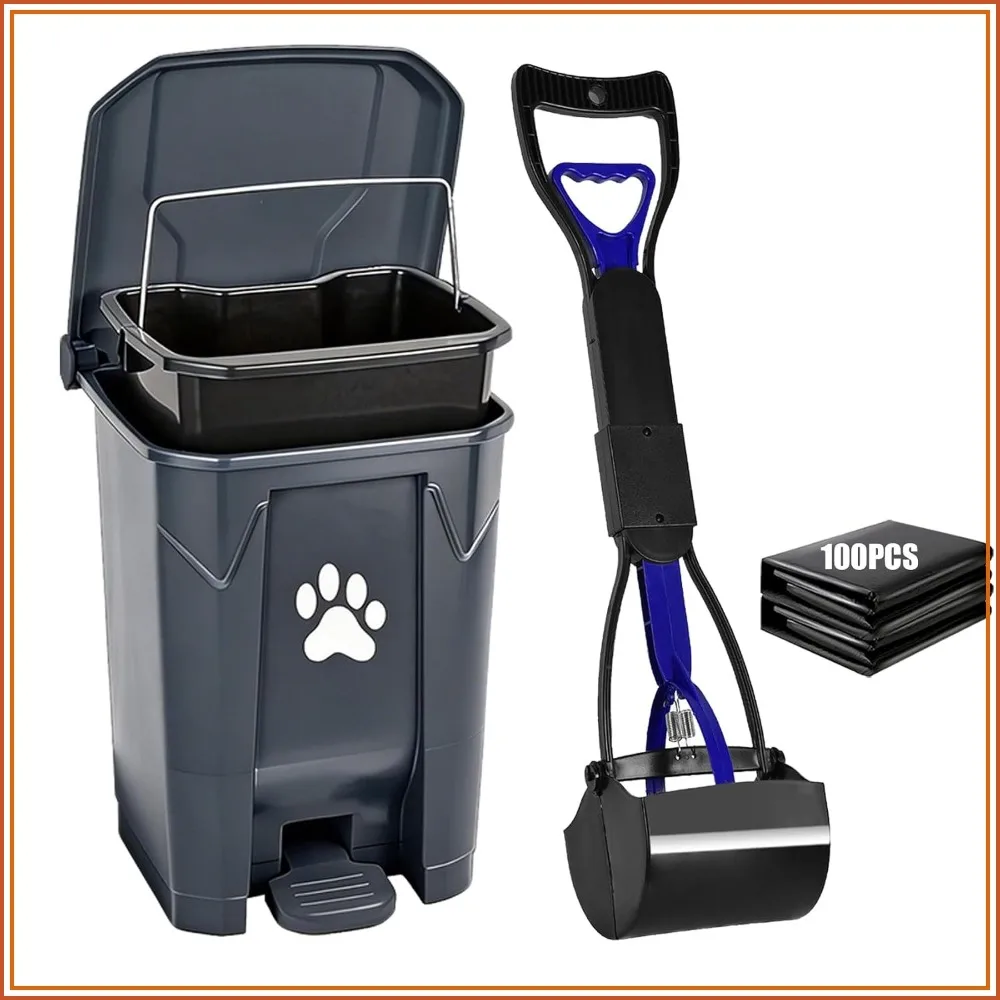 Outdoor Dog Poop Trash Can with Scooper, 20L Odor Control Waste Bin for Yard, Grey
Outdoor Dog Poop Trash Can with Scooper, 20L Odor Control Waste Bin for Yard, Grey