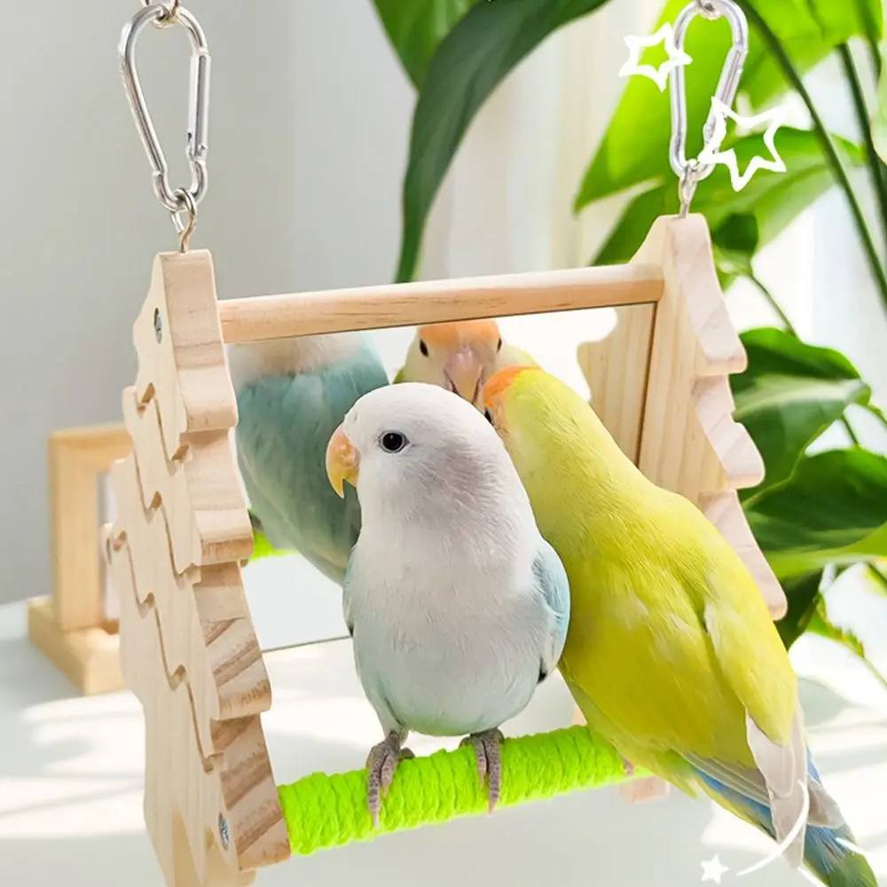 Durable Double Sided Parrot Mirror Stand Stable Funny Wooden Bird Swing Wear-resistant Mirror Perch Toy For Cockatoo Cockatiel
Durable Double Sided Parrot Mirror Stand Stable Funny Wooden Bird Swing Wear-resistant Mirror Perch Toy For Cockatoo Cockatiel