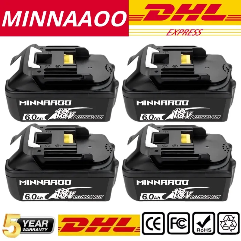 For Makita 18V 6.0Ah Battery for Makita 18v BL1850 BL1860B BL1850B BL1840B BL1830B Replacement tools Lithium Battery
For Makita 18V 6.0Ah Battery for Makita 18v BL1850 BL1860B BL1850B BL1840B BL1830B Replacement tools Lithium Battery