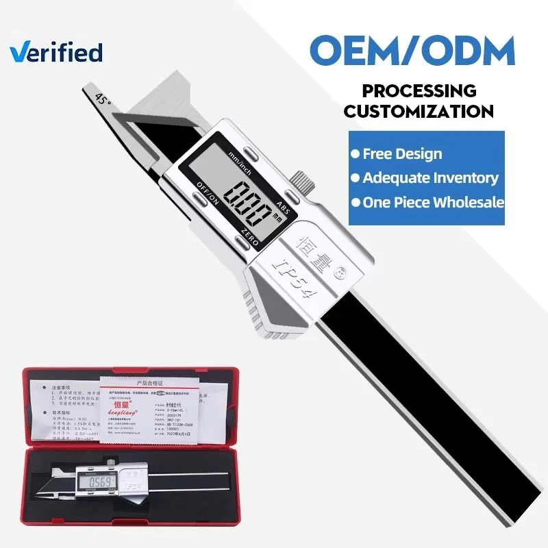 IP54 Metal Shell Stainless Steel Chamfered Digital Caliper 0-150mm 0.01mm Resolution ±0.03mm High Precision
IP54 Metal Shell Stainless Steel Chamfered Digital Caliper 0-150mm 0.01mm Resolution ±0.03mm High Precision