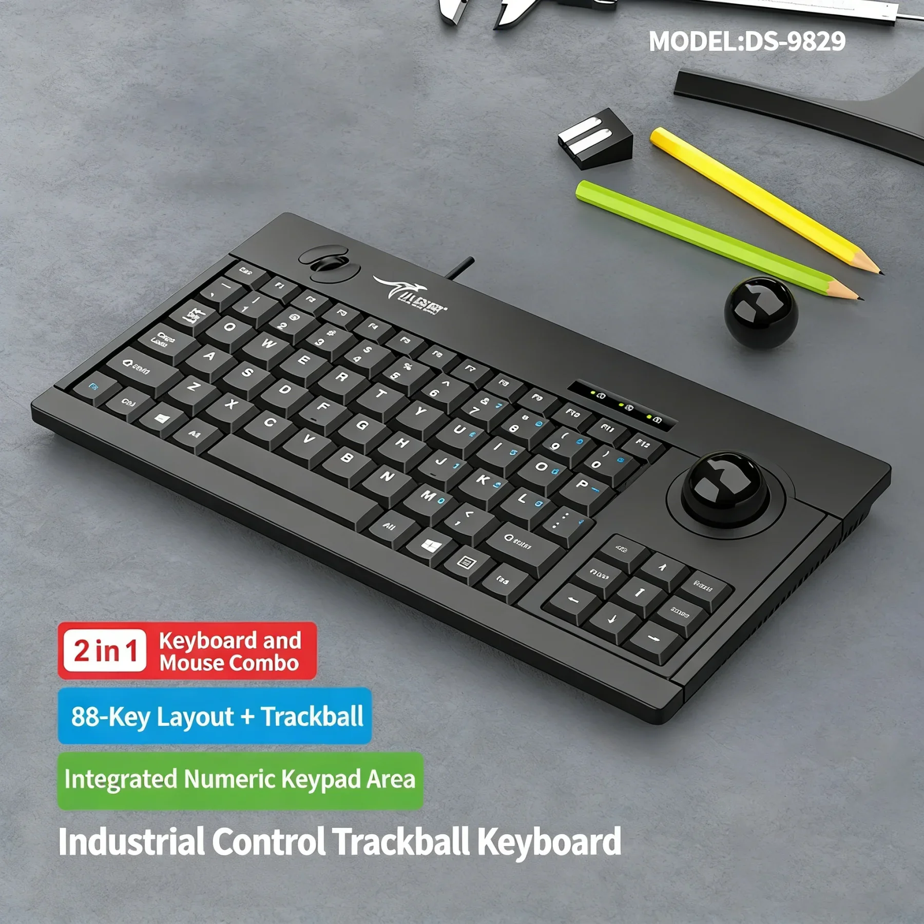 Компактная проводная USB-клавиатура-мышь 2-в-1 с 88 клавишами и интегрированной цифровой панелью для промышленных ПК и офиса
Компактная проводная USB-клавиатура-мышь 2-в-1 с 88 клавишами и интегрированной цифровой панелью для промышленных ПК и офиса