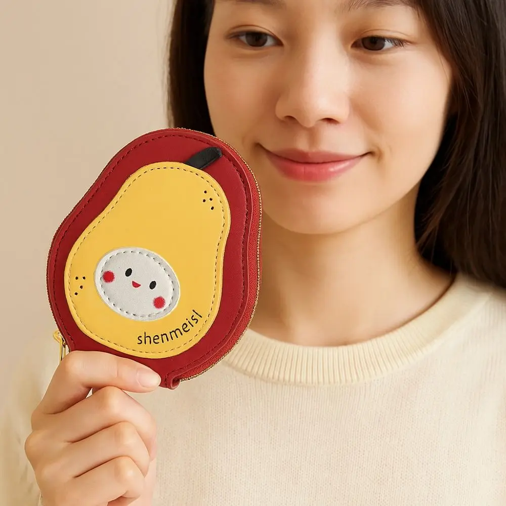 Korean Style PU Leather Card Case Cartoon Pear Shape Slim ID Card Holder Large Capacity Coin Purse Multi-slot Card Case
Korean Style PU Leather Card Case Cartoon Pear Shape Slim ID Card Holder Large Capacity Coin Purse Multi-slot Card Case