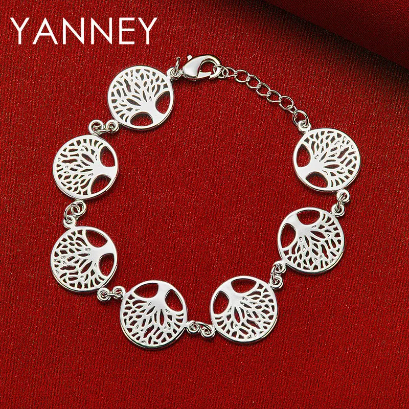 Fine 925 Sterling Silver 8 Inches Tree of Life Bracelet For Women Fashion Party Engagement Wedding Gift Jewelry
Fine 925 Sterling Silver 8 Inches Tree of Life Bracelet For Women Fashion Party Engagement Wedding Gift Jewelry