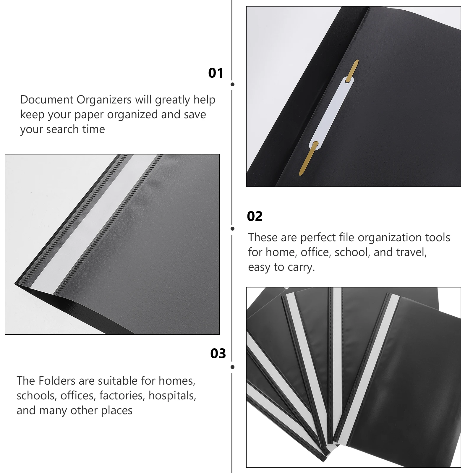 15 Pcs Document Folders A4 File Organizer Black Binder Loose Leaf Folder Office Home School Travel Storage Practical
15 Pcs Document Folders A4 File Organizer Black Binder Loose Leaf Folder Office Home School Travel Storage Practical