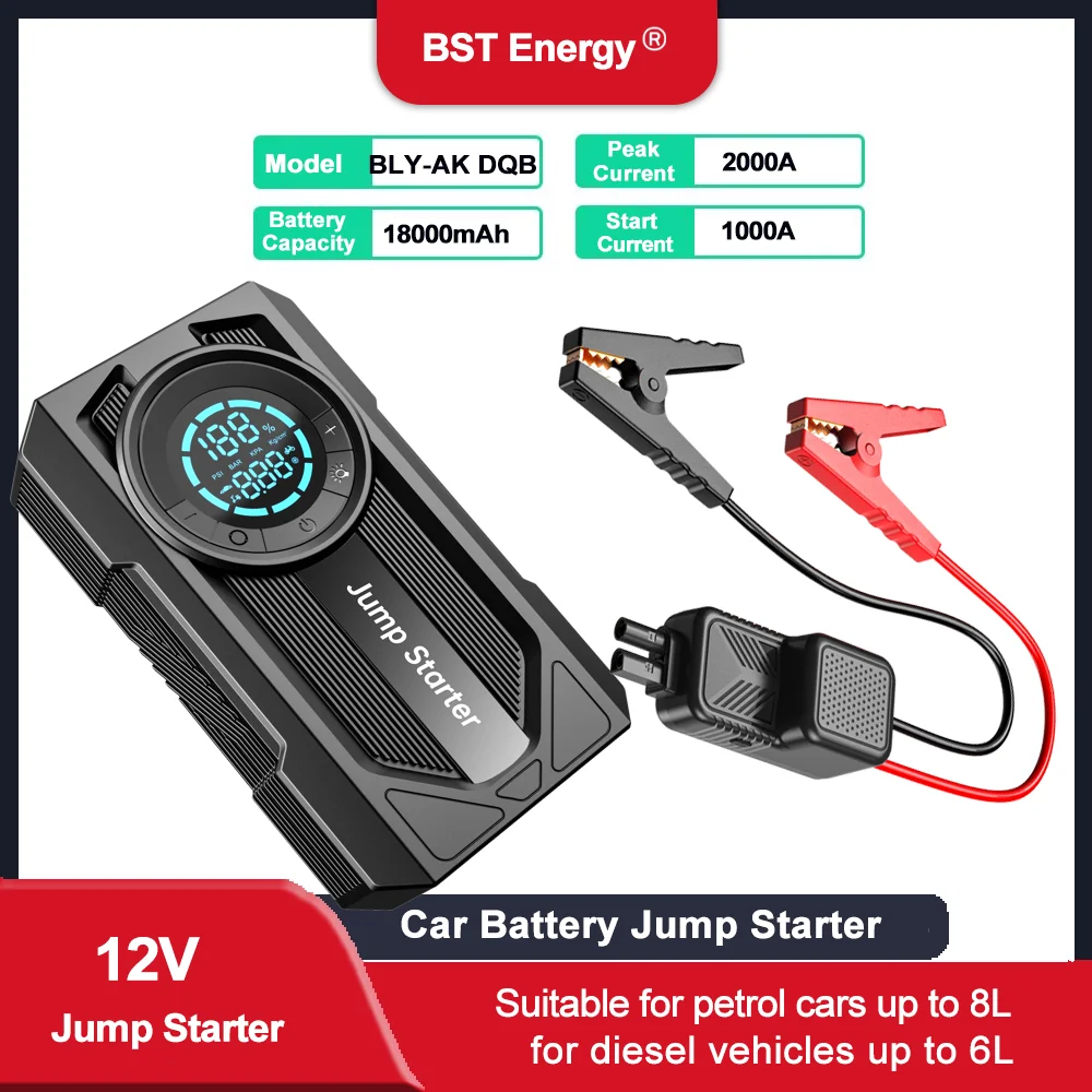 Power Bank 800A 1000A 2000A Jump Starter Portable Charger Car Booster 12V Auto Starting Device Emergency Car Battery Starter
Power Bank 800A 1000A 2000A Jump Starter Portable Charger Car Booster 12V Auto Starting Device Emergency Car Battery Starter