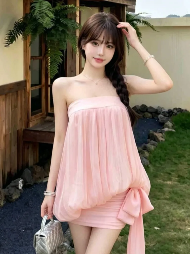 Sweet Princess Style Half-length Skirt Set Women's Summer Ruffle Bum Covering Puffy Sleeveless Top with Bow-knot Short Skirt
Sweet Princess Style Half-length Skirt Set Women's Summer Ruffle Bum Covering Puffy Sleeveless Top with Bow-knot Short Skirt