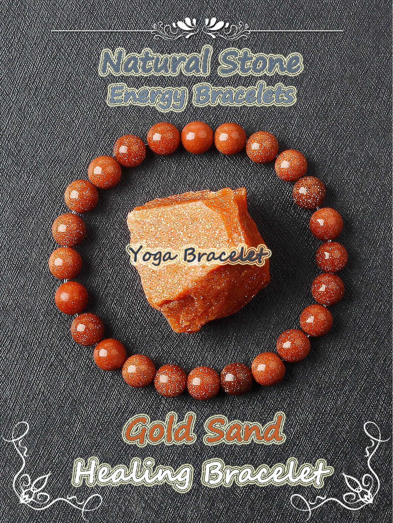 Original Natural Golden Aventurine Bracelets Women Natural Goldsand Stone Round Bead Fashion Goldstone Starry Sky Wrist Jewelry
Original Natural Golden Aventurine Bracelets Women Natural Goldsand Stone Round Bead Fashion Goldstone Starry Sky Wrist Jewelry