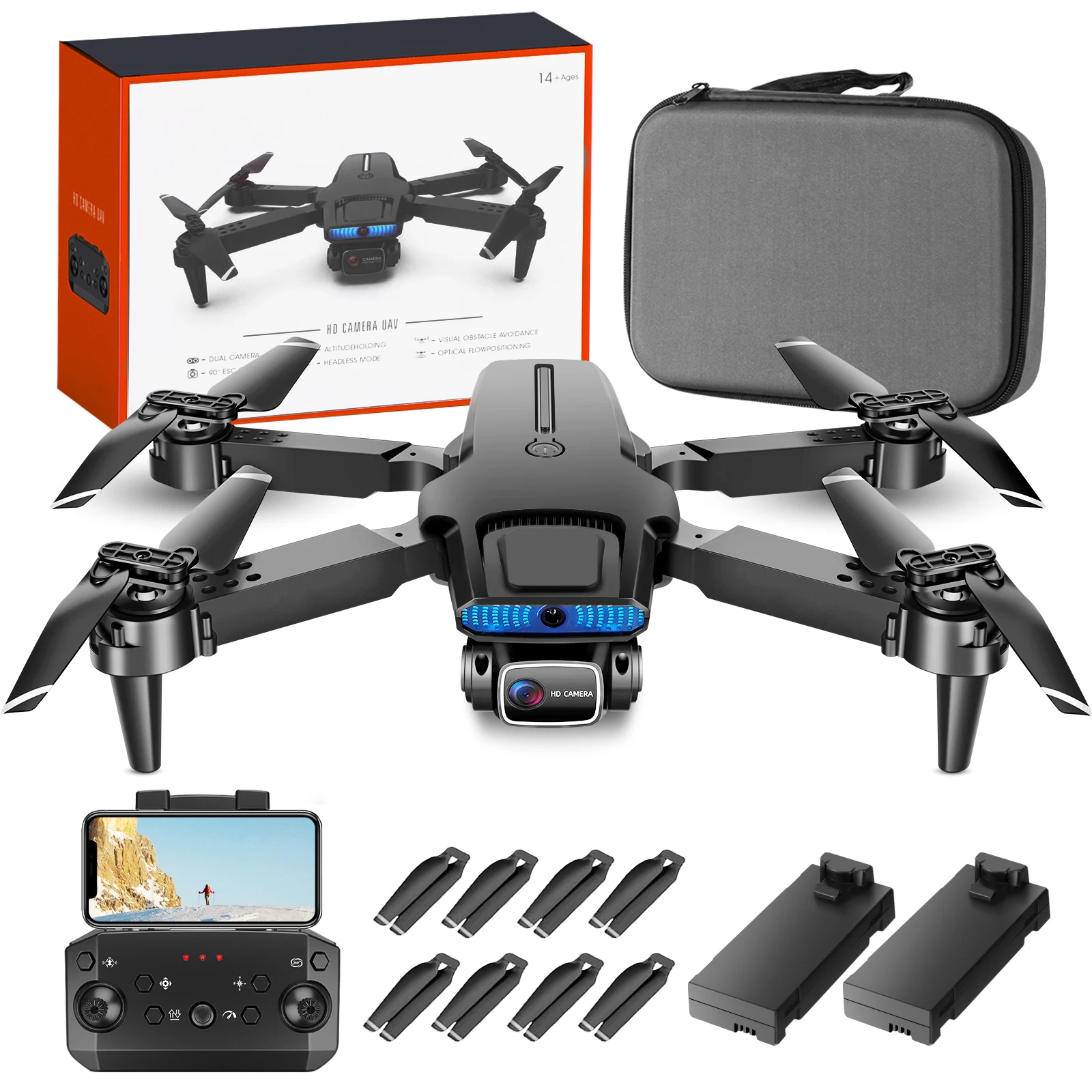 G-Anica UAV With 2K HD Camera 5G WiFi FPV Real-Time Transmission Remote Control UAV With Brushless Motor Multiple Airplane Mode
G-Anica UAV With 2K HD Camera 5G WiFi FPV Real-Time Transmission Remote Control UAV With Brushless Motor Multiple Airplane Mode