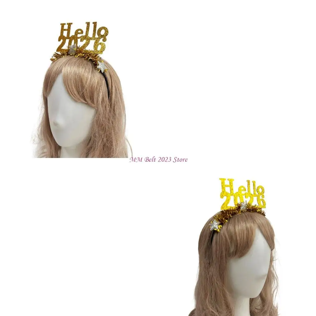 49ME Sparkling New Year Headbands Hello 2026 Glitters Hairhoop For Holiday Celebration Parties Carnivals Costume Accessories
49ME Sparkling New Year Headbands Hello 2026 Glitters Hairhoop For Holiday Celebration Parties Carnivals Costume Accessories