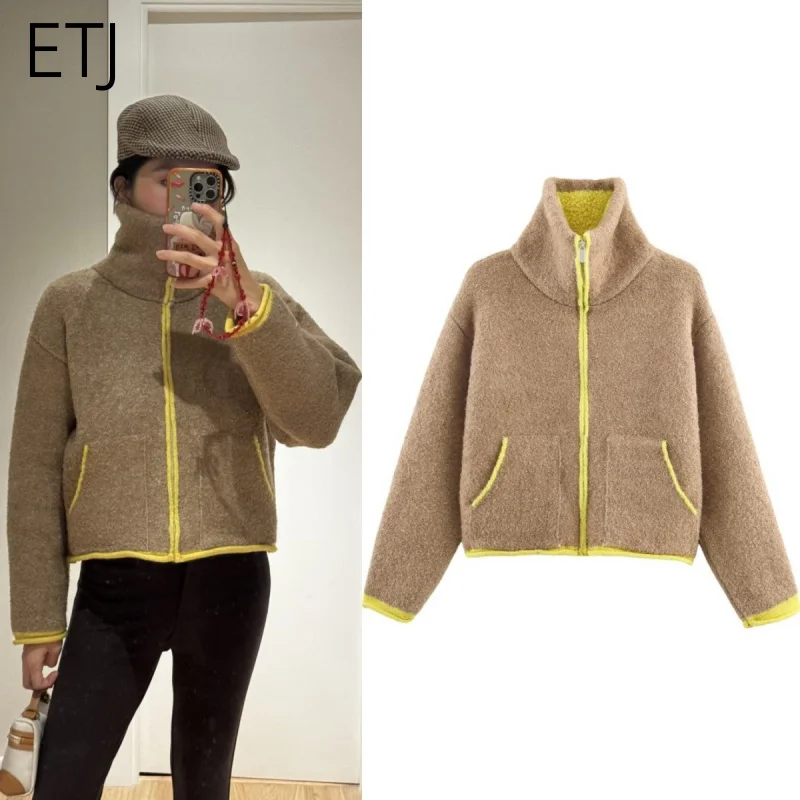 ETJ 2025 женская зимняя новая повседневная спортивная куртка-бомбер в жизненном стиле цвета сочетаниями, короткое пальто
ETJ 2025 женская зимняя новая повседневная спортивная куртка-бомбер в жизненном стиле цвета сочетаниями, короткое пальто