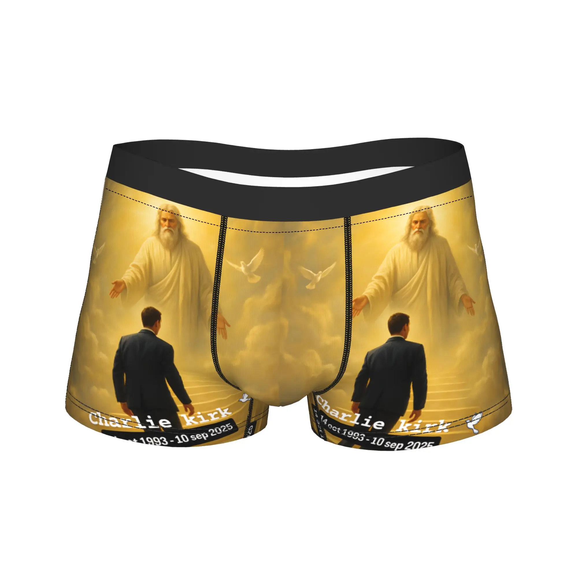 Charlie Kirk Heavenly Journey Portrait Boxer Brief Underwear Hot Sale Men Funny Trunk Custom Oversize Panties
Charlie Kirk Heavenly Journey Portrait Boxer Brief Underwear Hot Sale Men Funny Trunk Custom Oversize Panties