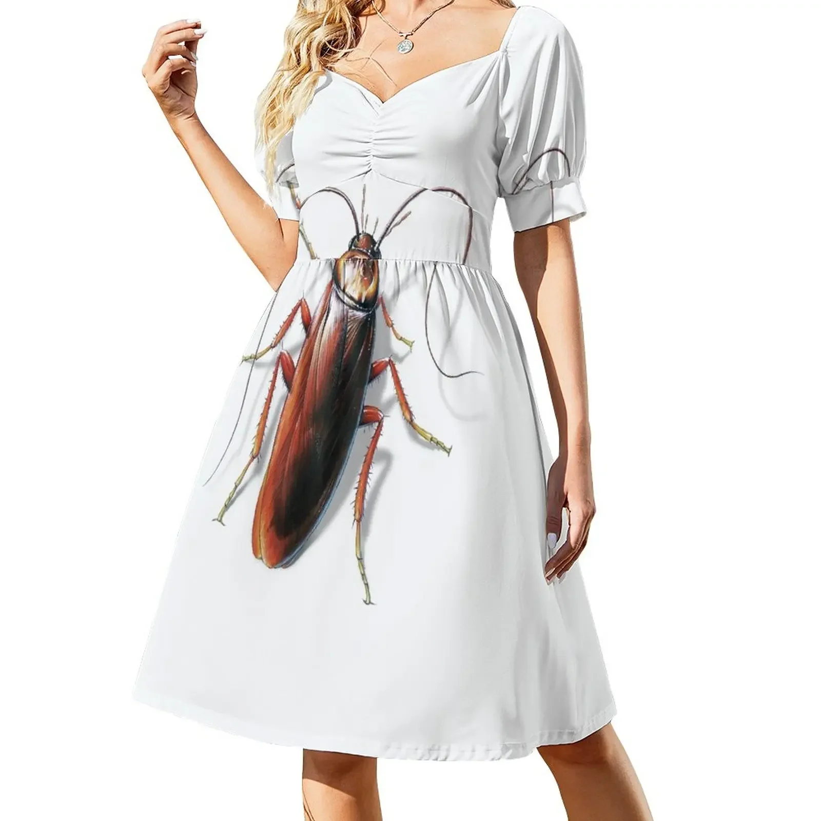 Cockroach Short-Sleeved Dress summer dress korean women women's summer jumpsuit festival outfit women Dresses for wedding party
Cockroach Short-Sleeved Dress summer dress korean women women's summer jumpsuit festival outfit women Dresses for wedding party
