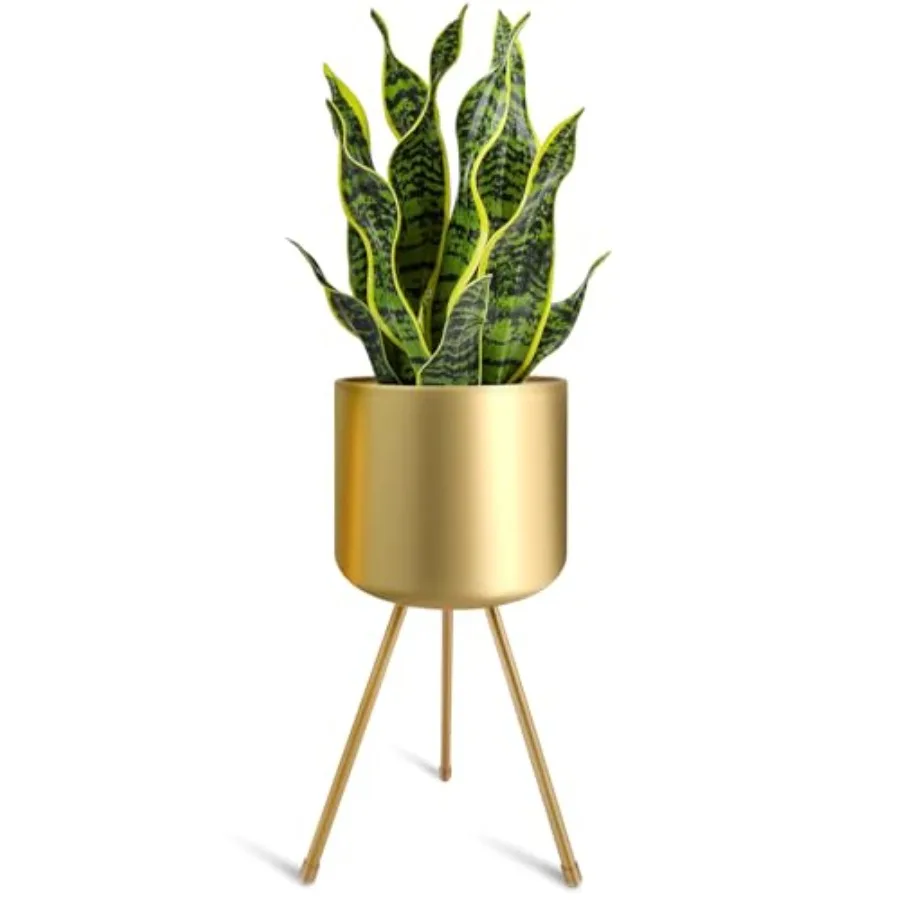 Mid-Century Metal Flowerpot with Stands, Gold Stylish Modern Floor-Standing Flowerpot, Suitable for Orchid, Aloe Indoor Outdoor
Mid-Century Metal Flowerpot with Stands, Gold Stylish Modern Floor-Standing Flowerpot, Suitable for Orchid, Aloe Indoor Outdoor