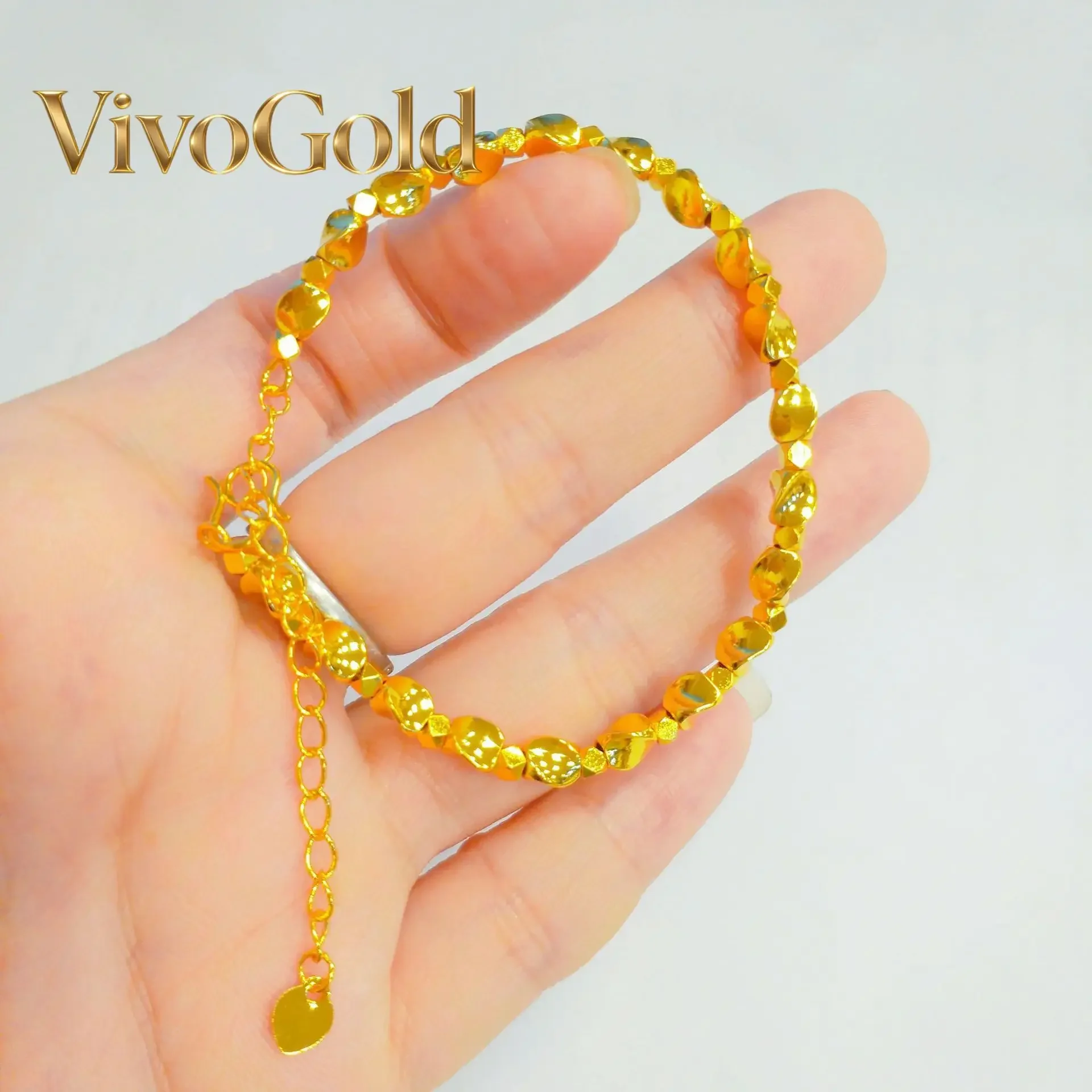 VivoGold9999 24K Real Gold Twisted Bead Bracelet Simple Temperament Versatile Bracelet Women's Broken Silver Couple Beads Bracel
VivoGold9999 24K Real Gold Twisted Bead Bracelet Simple Temperament Versatile Bracelet Women's Broken Silver Couple Beads Bracel