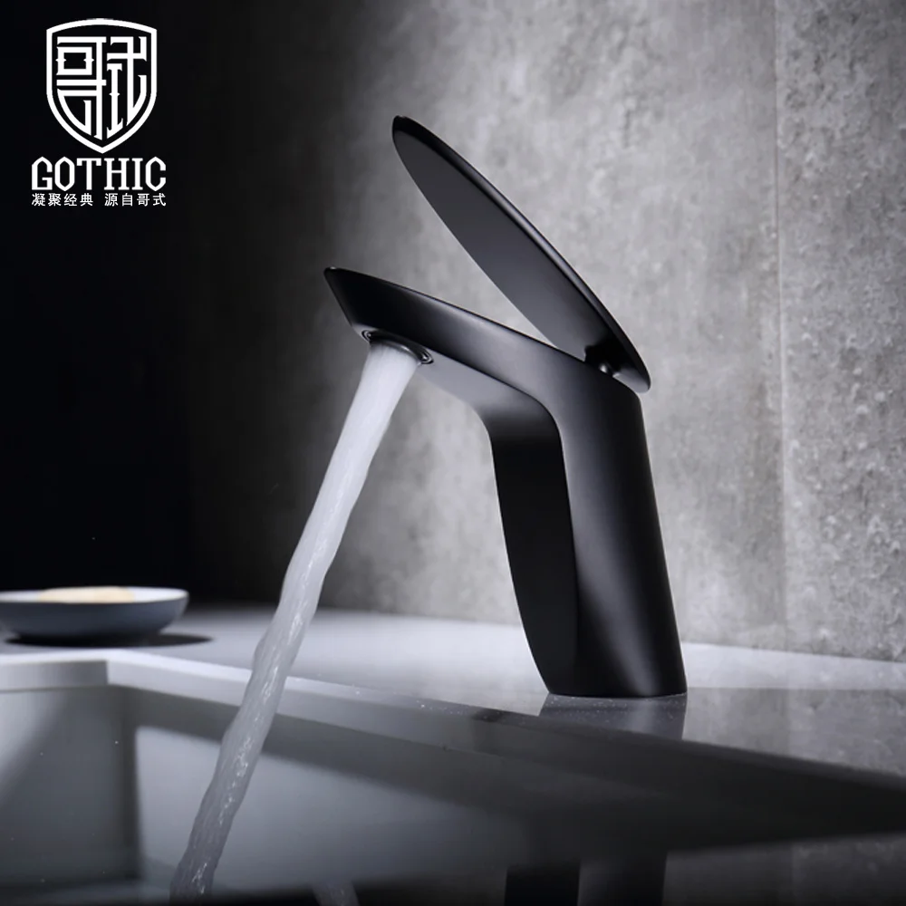 Basin Faucets Matt Black Silver Chrome Bathroom Sink Washbasin Tap Brass Single Hole Hot&Cold Water Mixer Tap Creative Handle
Basin Faucets Matt Black Silver Chrome Bathroom Sink Washbasin Tap Brass Single Hole Hot&Cold Water Mixer Tap Creative Handle