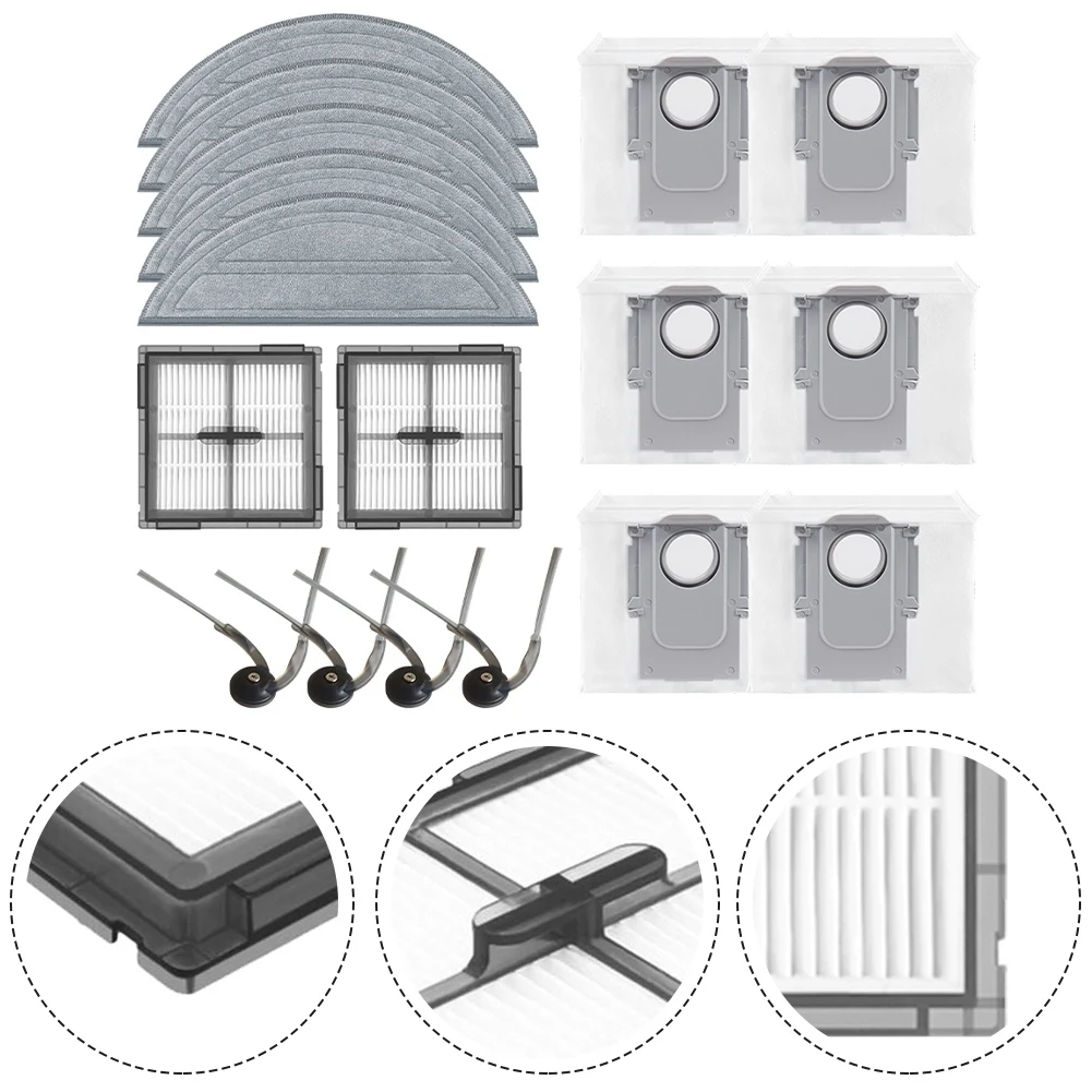 For Roborock Q10 S5+ Q10 VF+ Replacement Parts Filters Mop Cloths Dust Bags and Side Brushes for Easy Maintenance
For Roborock Q10 S5+ Q10 VF+ Replacement Parts Filters Mop Cloths Dust Bags and Side Brushes for Easy Maintenance