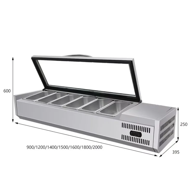 LMM glass cover fresh-keeping display cabinet refrigerator pizza commercial desktop refrigerated pizza table
LMM glass cover fresh-keeping display cabinet refrigerator pizza commercial desktop refrigerated pizza table