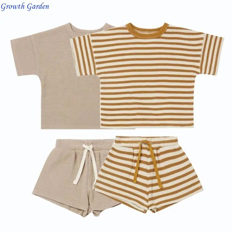 0-3Y Toddler Outfit Baby Suit Short Sleeves & Shorts Fashion Stripe Summer Casual Loungewear Skin Friendly Clothes E65D
0-3Y Toddler Outfit Baby Suit Short Sleeves & Shorts Fashion Stripe Summer Casual Loungewear Skin Friendly Clothes E65D