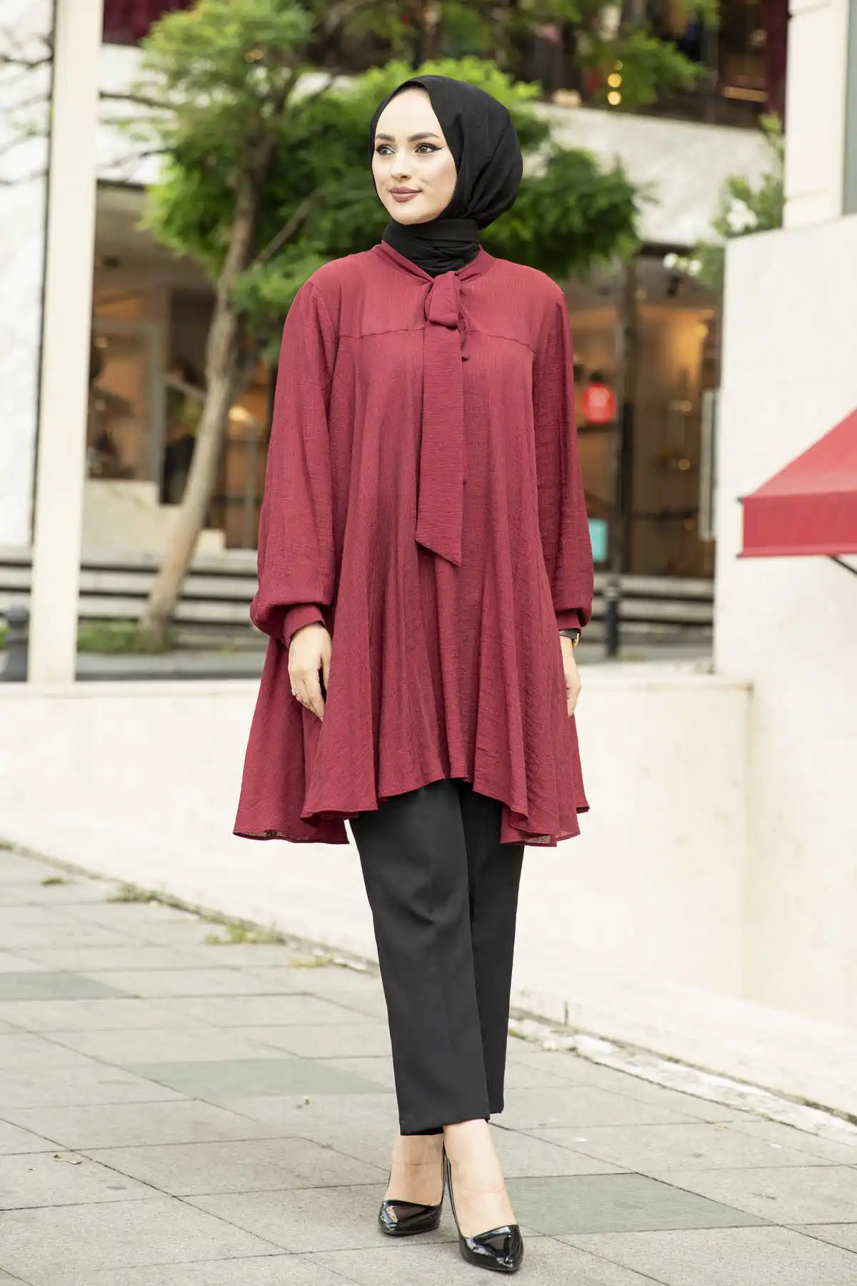 The Circular with tie Tunic Burgundy Winter Autumn 2021 Muslim Women Hijab headscarf Islamic Turkey
The Circular with tie Tunic Burgundy Winter Autumn 2021 Muslim Women Hijab headscarf Islamic Turkey