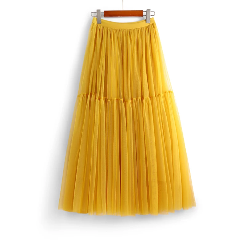 Fashion Elegant Pleated Skirt Women's High Waist Solid Color Tulle Skirt Korean Version Black Green Mesh Short Skirt Spring
Fashion Elegant Pleated Skirt Women's High Waist Solid Color Tulle Skirt Korean Version Black Green Mesh Short Skirt Spring