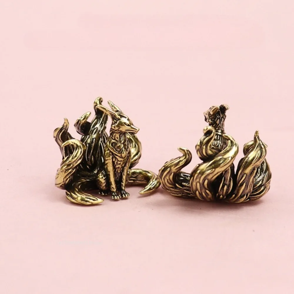 Retro Brass Lucky 7 Tails Fox Figurine Miniature Antique Brass Lucky Seven Tailed Fox Figurines Feng Shui Home Ornament
Retro Brass Lucky 7 Tails Fox Figurine Miniature Antique Brass Lucky Seven Tailed Fox Figurines Feng Shui Home Ornament