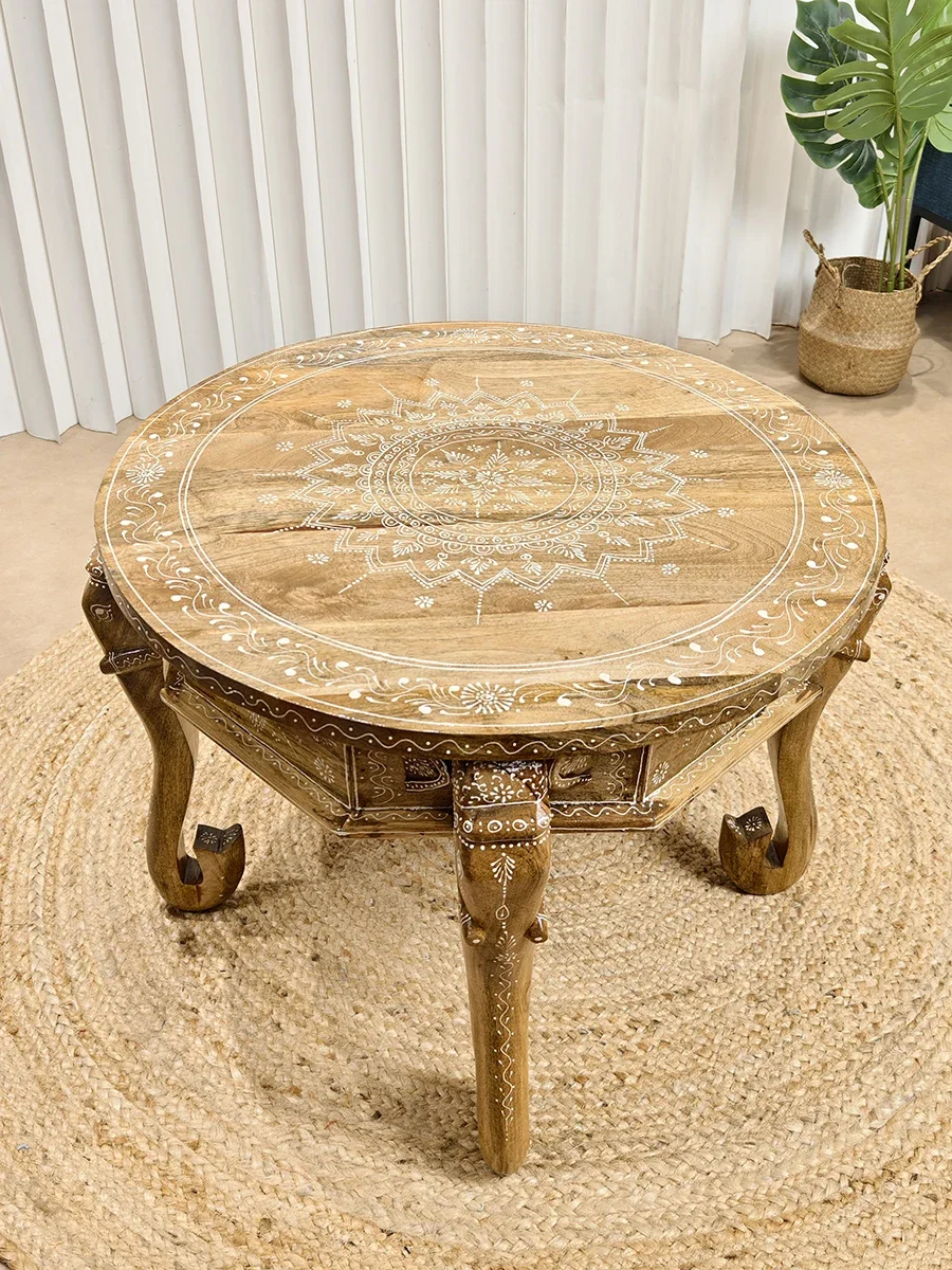Living room household round table small low table Jixiang decorative solid wood ornament 2024 new
Living room household round table small low table Jixiang decorative solid wood ornament 2024 new