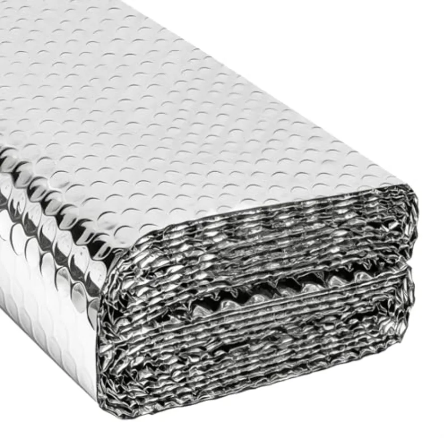 Double Reflective Insulation Roll, Wdow sulation for Summer Heat, Double-Sided Aluminum Bubble Roll for Garage Door, Roof, Car
Double Reflective Insulation Roll, Wdow sulation for Summer Heat, Double-Sided Aluminum Bubble Roll for Garage Door, Roof, Car