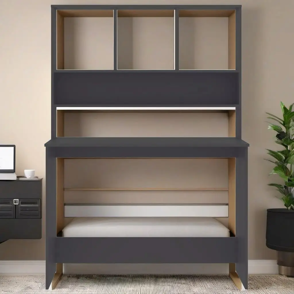 Gray Engineered Wood Desk with Shelves 43.3x17.7x61.8 - Stylish and Functional Home Office Furniture
Gray Engineered Wood Desk with Shelves 43.3x17.7x61.8 - Stylish and Functional Home Office Furniture