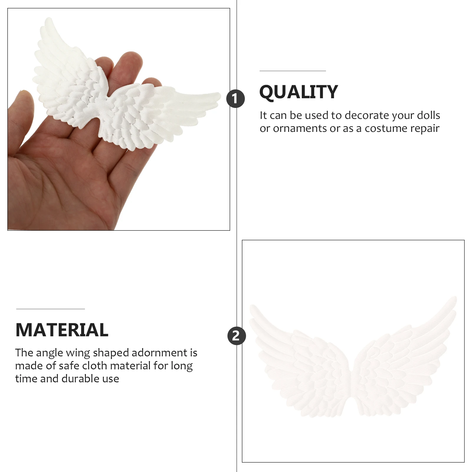 18 Pcs Angel Wings Accessories Holiday Decorations Angels Shoe Cost-effective Applique Cloth for Ornaments DIY Christmas
18 Pcs Angel Wings Accessories Holiday Decorations Angels Shoe Cost-effective Applique Cloth for Ornaments DIY Christmas