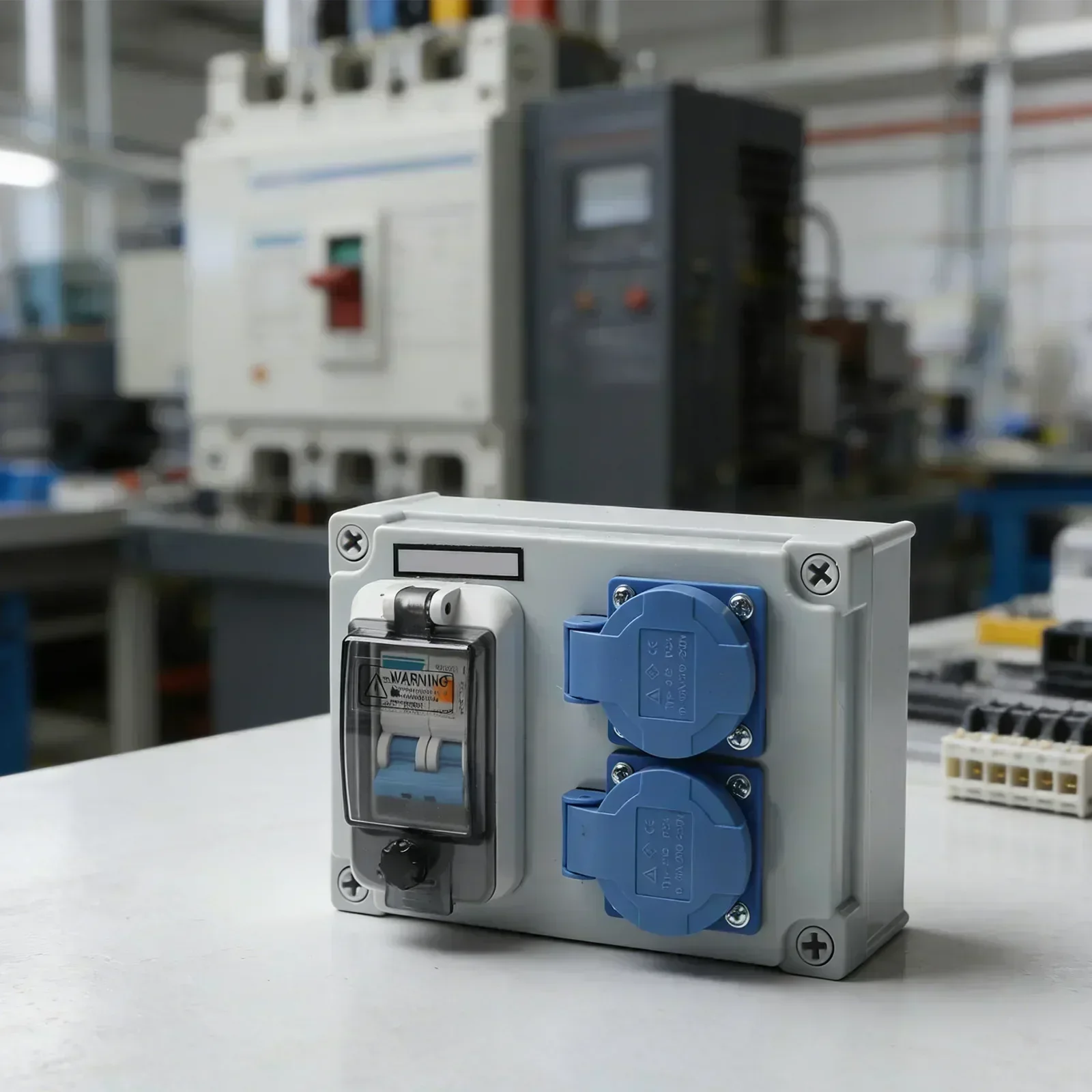 2-Pin Socket Construction Power 175*125*75mm High Capacity Circuit Breaker Box Circuit Breaker Compact Design Easy Installation